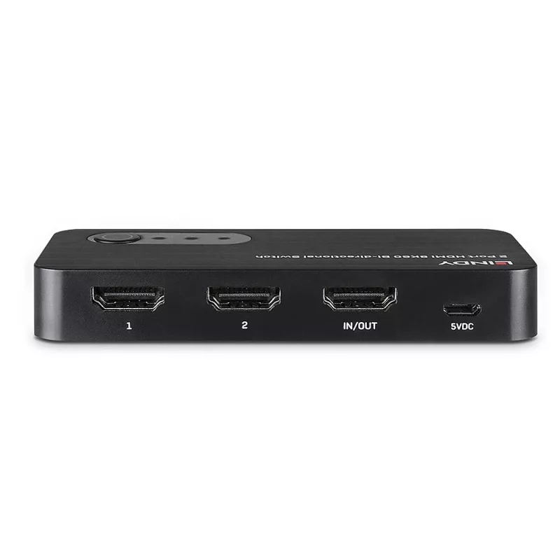 Lindy 2 prievadų HDMI 8K60 abipusis perjungiklis, HDMI, ABS, juoda, 120 Hz, 3840 x 2160, 7680 x 4320, 48 Gbit/s
