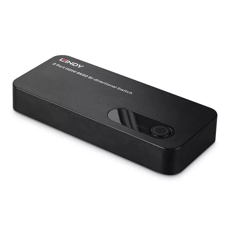 Lindy 2 prievadų HDMI 8K60 abipusis perjungiklis, HDMI, ABS, juoda, 120 Hz, 3840 x 2160, 7680 x 4320, 48 Gbit/s