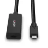 Lindy 5m USB 3.2 Gen 2 C/C Active Extension, 5 m, USB C, USB C, USB 3.2 Gen 2 (3.1 Gen 2), 10 Gbit/s, juoda