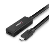 Lindy 5m USB 3.2 Gen 2 C/C Active Extension, 5 m, USB C, USB C, USB 3.2 Gen 2 (3.1 Gen 2), 10 Gbit/s, juoda
