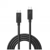 Lindy 2 m Thunderbolt 3 laidas, pasyvus, kištukas, kištukas, 2 m, 20 Gbit/s, juodas, 4096 x 2160 pikselių