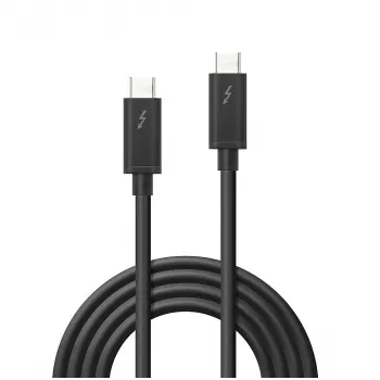 Lindy 2 m Thunderbolt 3 laidas, pasyvus, kištukas, kištukas, 2 m, 20 Gbit/s, juodas, 4096 x 2160 pikselių