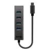 Lindy 4 prievadų USB 3.2 C tipo šakotuvas, USB 3.2 Gen 1 (3.1 Gen 1) Type-C, USB 3.2 Gen 1 (3.1 Gen 1) Type-A, 5000 Mbit/s, pilkas, aliuminis, plastikas, 0,3 m