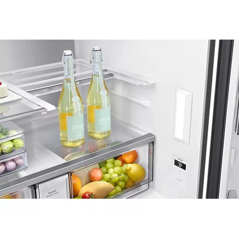 Samsung RF65A96768A šaldytuvas šonas prie šono Laisvai pastatomas 647 L Balta