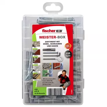 Varžtų ir kaiščių rinkinys Fischer MEISTER-BOX UX 75 vnt.