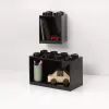 room copenhagen LEGO Brick Lentyna 8+4 juoda — modulinė sieninė lentyna su 2 lentynomis