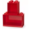 Shelf Room Copenhagen LEGO Brick Shelf 8+4 Red, 2 shelves