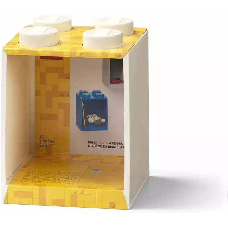 “room copenhagen” lentyna “Room Copenhagen LEGO Brick 4” balta 41141735 – prie sienos montuojama, su LEGO suderinama demonstravimo lentyna