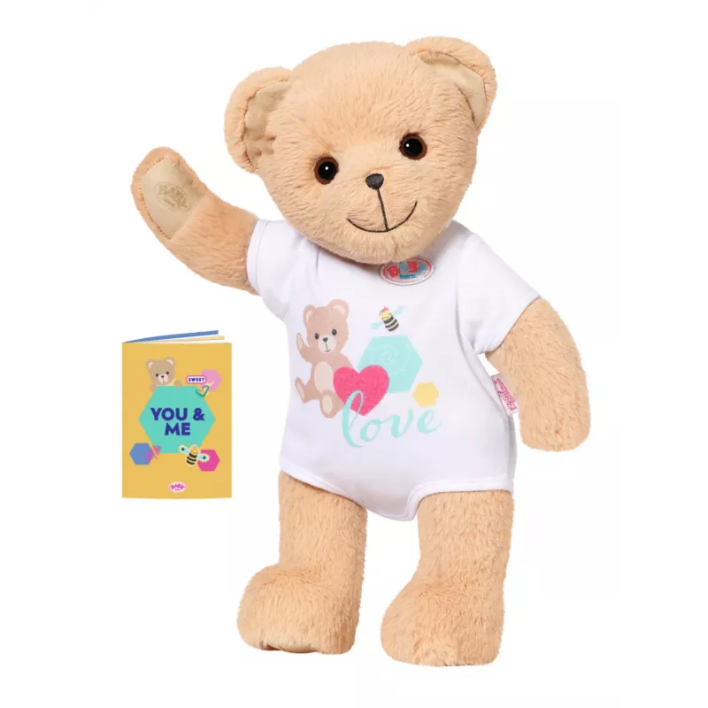 Žaislinis meškiukas BABY born Bear baltas 0–12 metų