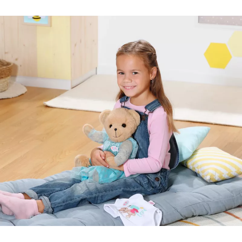 Žaislinis meškiukas BABY born Bear baltas 0–12 metų