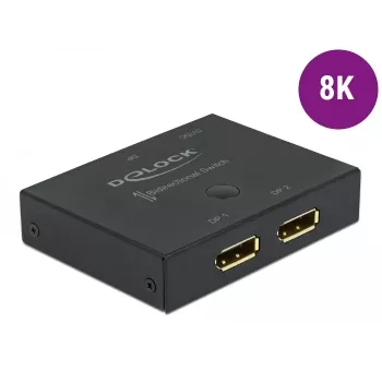 DELOCK DisplayPort 2 į 1 jungiklis - dvikryptis 8K 30Hz