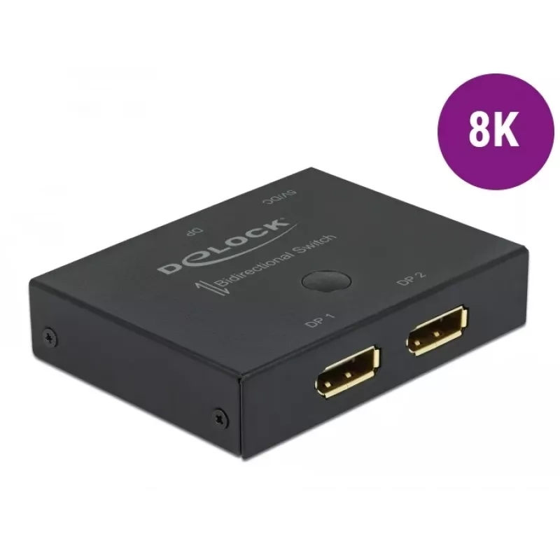 DELOCK DisplayPort 2 į 1 jungiklis - dvikryptis 8K 30Hz
