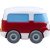 Bus HABA Kullerbu Momentum Motor Mini Bus mėlynos, pilkos, raudonos, baltos spalvos