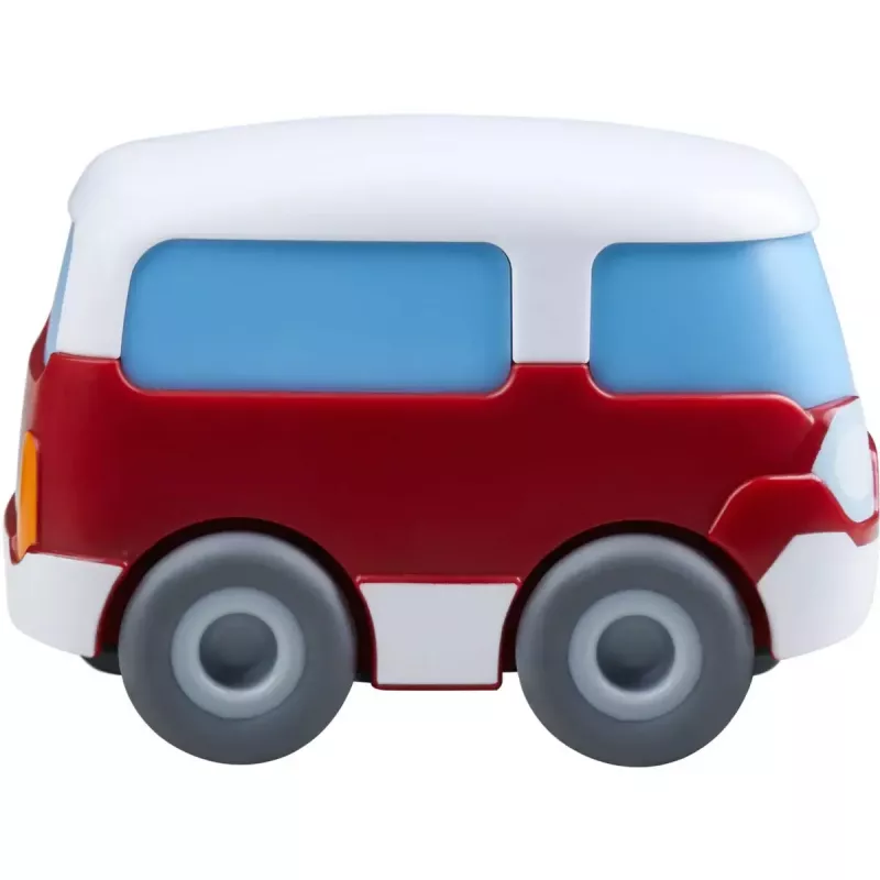 Bus HABA Kullerbu Momentum Motor Mini Bus mėlynos, pilkos, raudonos, baltos spalvos