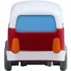 Bus HABA Kullerbu Momentum Motor Mini Bus mėlynos, pilkos, raudonos, baltos spalvos