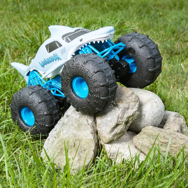 Monster Jam , Official Megalodon STORM visureigis radijo bangomis valdomas monstrų sunkvežimis, mastelis 1:15