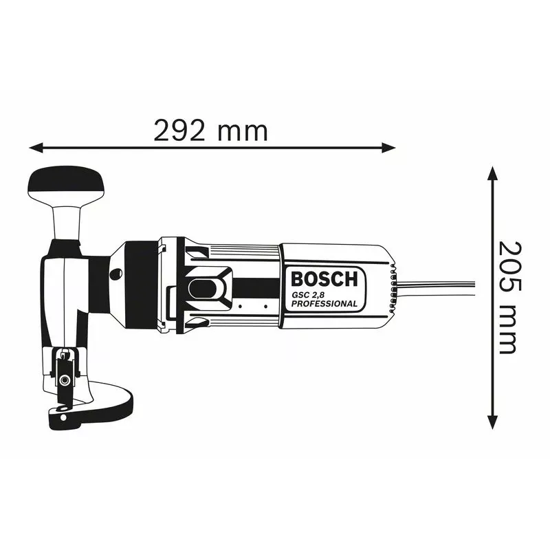 “Bosch 0 601 506 103” plieno karpymo žirklės / kramtymo įrenginys 2400 k./min. 500 W