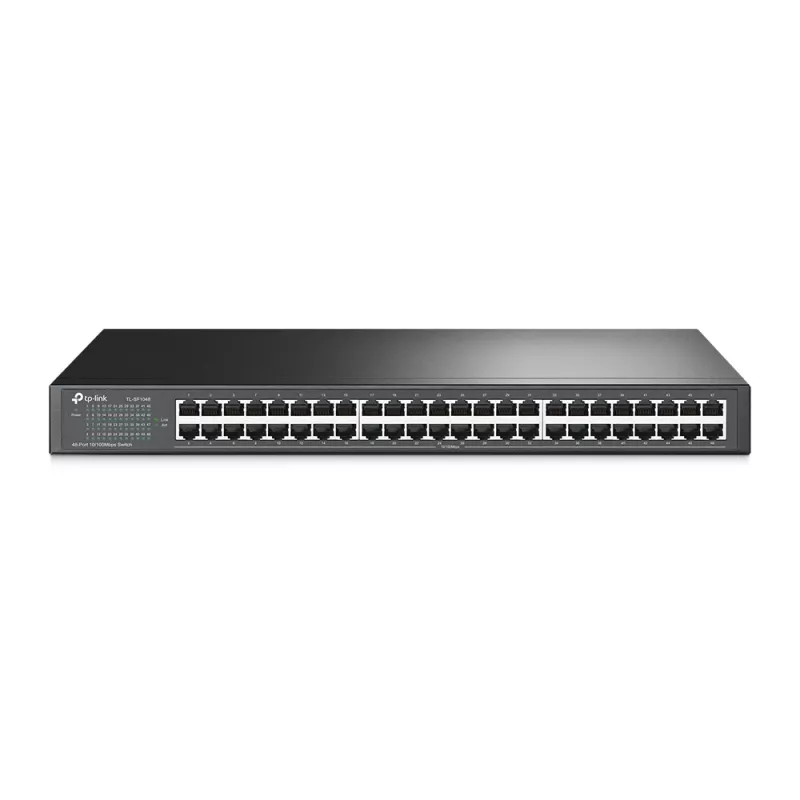 TP-Link 48 prievadų 10/100Mbps stovo montavimo tinklo komutatorius, nevaldomas, Fast Ethernet (10/100), stovo montavimas, 1U