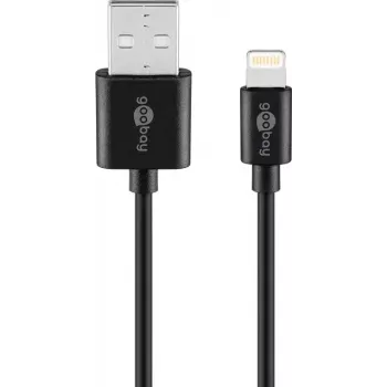 Goobay Lightning USB įkrovimo ir sinchronizavimo laidas 1 m Lightning USB A CE MFi