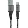 USB laidas Wentronic 49282 USB 2.0 1 m Micro-USB B USB A Juoda Pilka