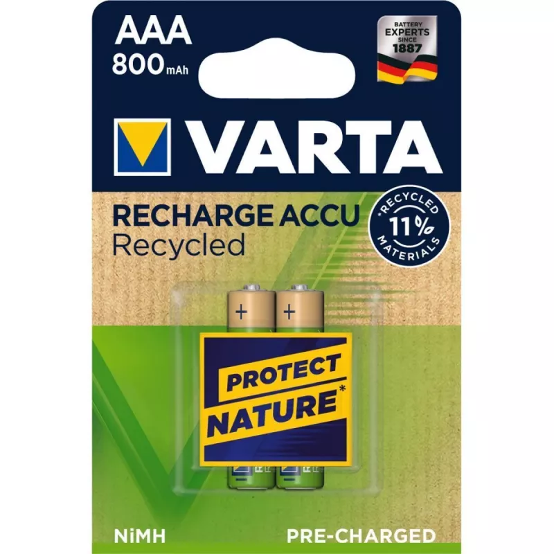 VARTA Recycled įkraunama baterija 800 mAh AAA NiMH 2 vnt. pakuotė