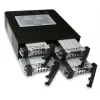 ICYDOCK ToughArmor visiškai metalinis 4 lizdų 2,5 col. SATA HDD ir SSD galinis skydas, skirtas išoriniam 5,25 col. lizdui