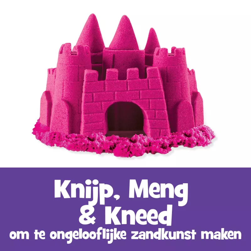 Kinetic Sand, 2 svarų rožinis žaidimų smėlis, Velykų dovanėlės, formuojami sensoriniai žaislai vaikams, užsegamas maišelis (pakuotė gali skirtis)