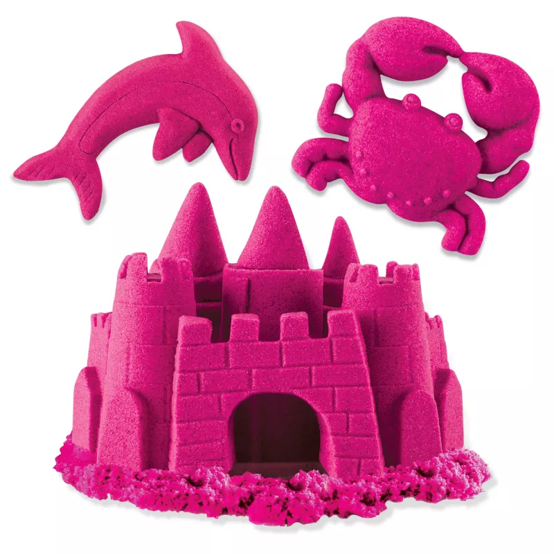 Kinetic Sand, 2 svarų rožinis žaidimų smėlis, Velykų dovanėlės, formuojami sensoriniai žaislai vaikams, užsegamas maišelis (pakuotė gali skirtis)