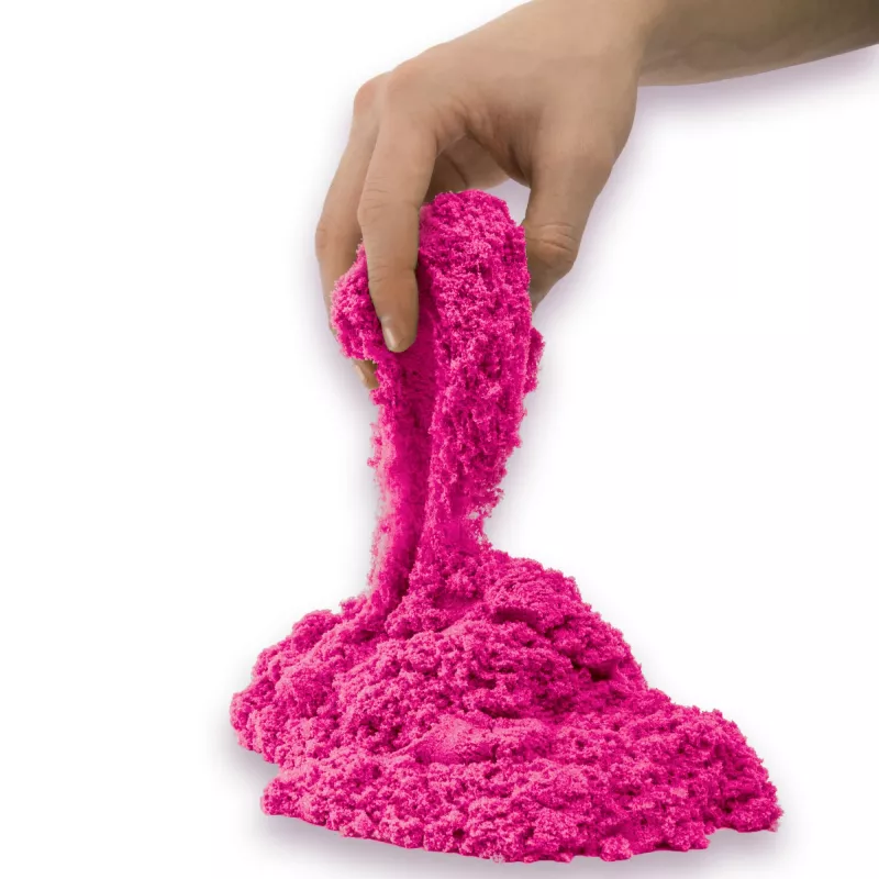 Kinetic Sand, 2 svarų rožinis žaidimų smėlis, Velykų dovanėlės, formuojami sensoriniai žaislai vaikams, užsegamas maišelis (pakuotė gali skirtis)