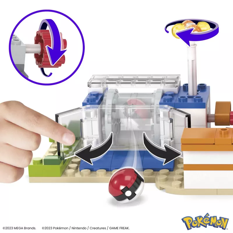 MEGA Pokémon statybinis žaislų rinkinys, Miško centras (648 dalys) su 4 veiksmo figūrėlėmis