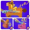 MEGA BLOKS Fisher Price Muzikinės fermos grupė sensorinis blokelių žaislas (45 vnt.) mažyliui
