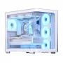 PC korpusas Aerocool P500C Midi Tower baltas ATX šoninis maitinimo blokas 3x120 mm ventiliatoriai