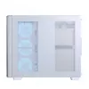 PC korpusas Aerocool P500C Midi Tower baltas ATX šoninis maitinimo blokas 3x120 mm ventiliatoriai