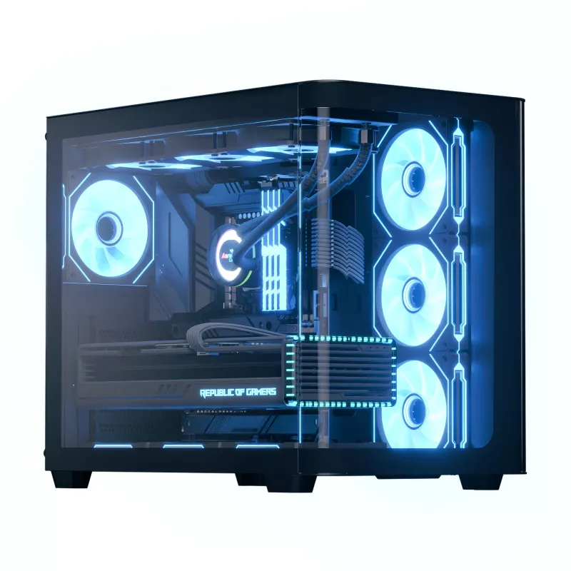 Aerocool P500C Midi Tower, juoda