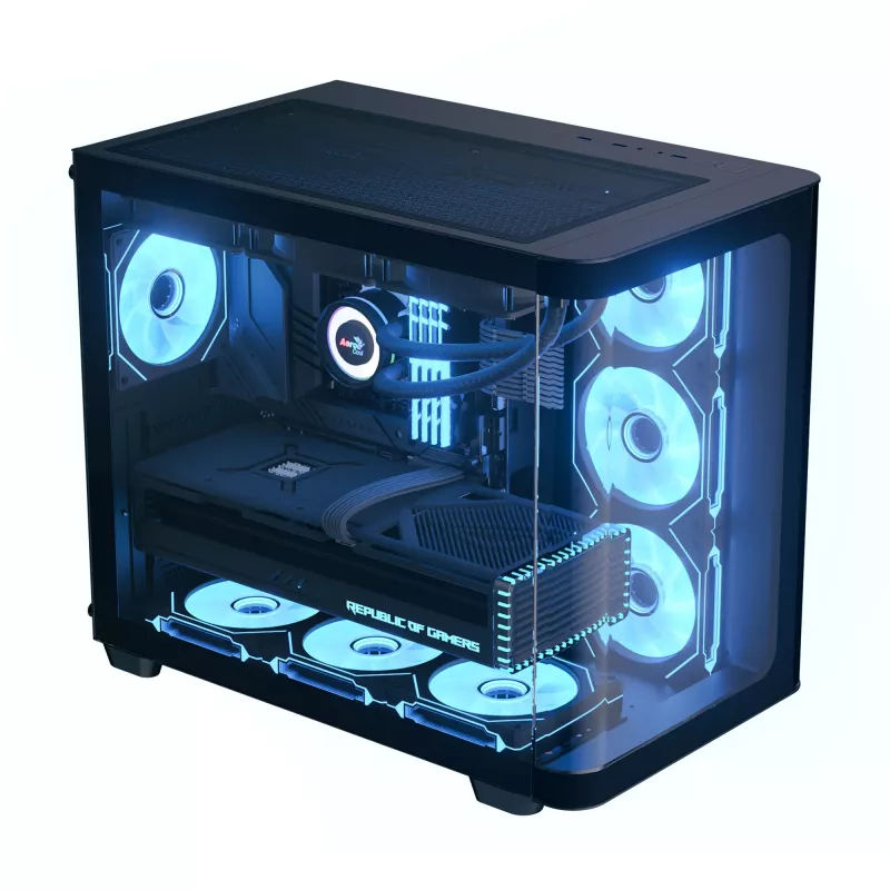 Aerocool P500C Midi Tower, juoda