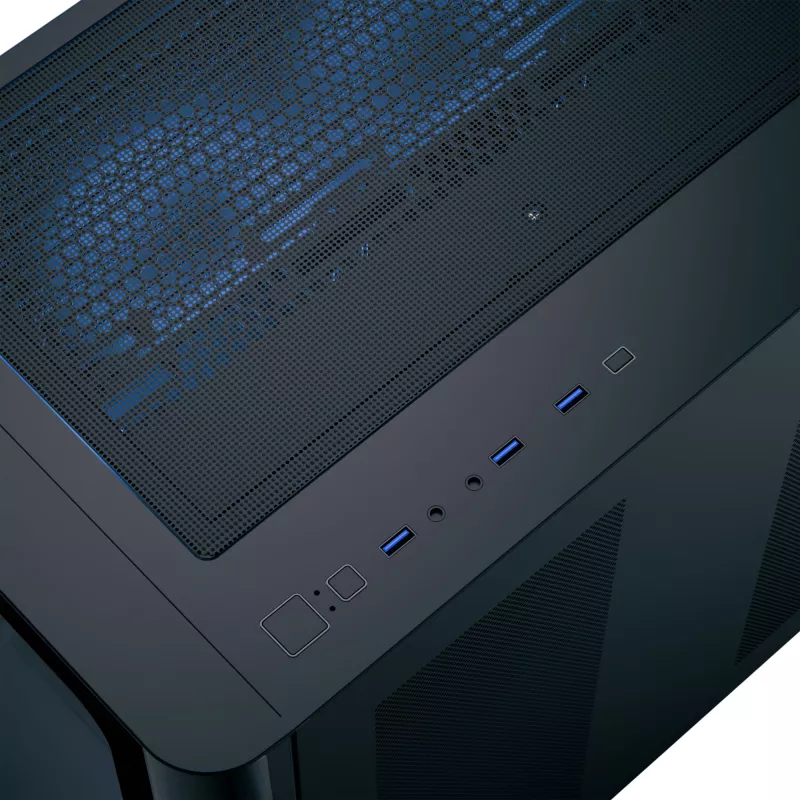 Aerocool P500C Midi Tower, juoda