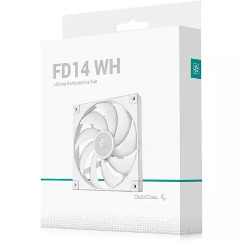 140 mm korpuso ventiliatorius DeepCool FD14 WH, 140x140x25 mm, baltas, 3 kontaktų