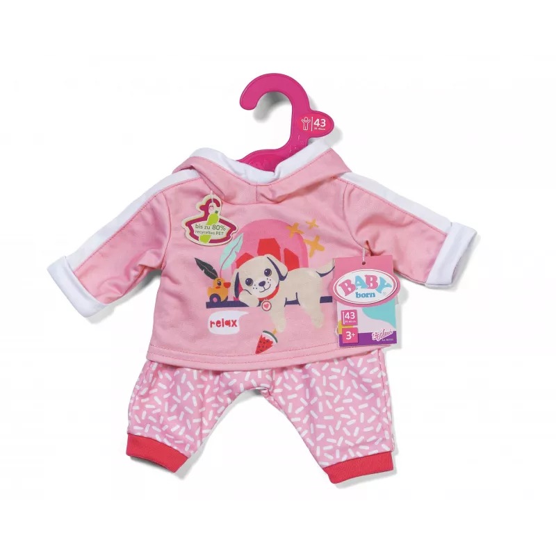 BABY born sportinis kostiumėlis rožinis 43 cm lėlės drabužėlių rinkinys