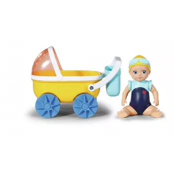 BABY born Splish Splash vežimėlis su lėle Ema maudynėms, įvairiaspalvis
