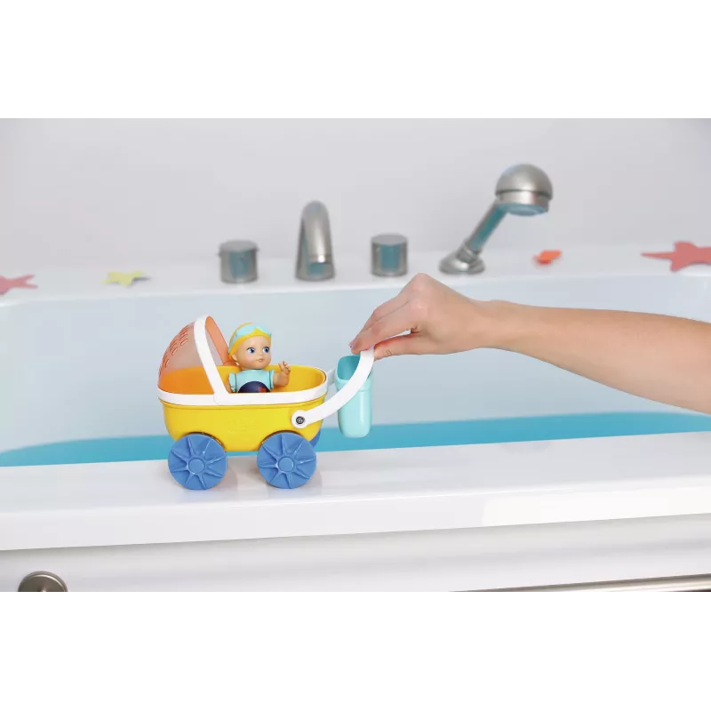 BABY born Splish Splash vežimėlis su lėle Ema maudynėms, įvairiaspalvis