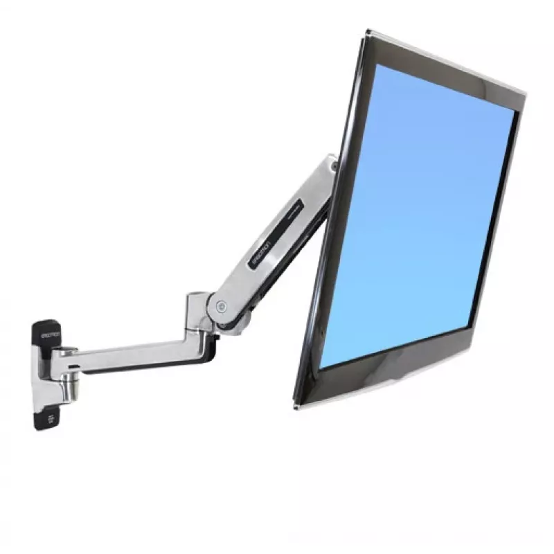 ERGOTRON Lx sėdimos-stovimos padėties sieninio laikiklio LCD ranka (poliruotas aliuminis)