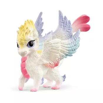 Figūrėlė Schleich BAYALA Vaivorykštės kūdikis drakonas nuo 5 m., smėlio mėlyna žalia, Vienaragio/Pegaso tema