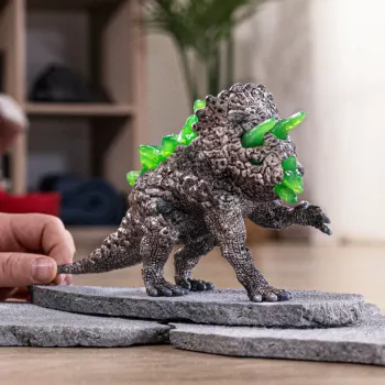 schleich ELDRADOR CREATURES Akmeninis Triceratopsas, 7 m., Monstrai ir drakonai, Akmenų pasaulis, Įvairiaspalvis