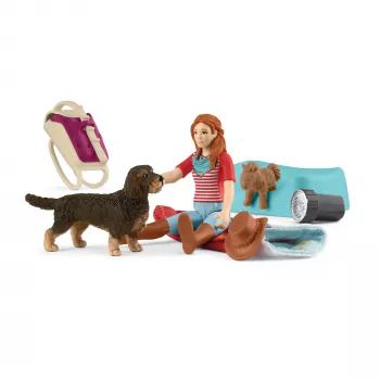 schleich HORSE CLUB miegojimo žaidimų rinkinys su Hannah, gyvūnas, arkliai, kišeniniai rinkiniai, 5 m., įvairiaspalvis