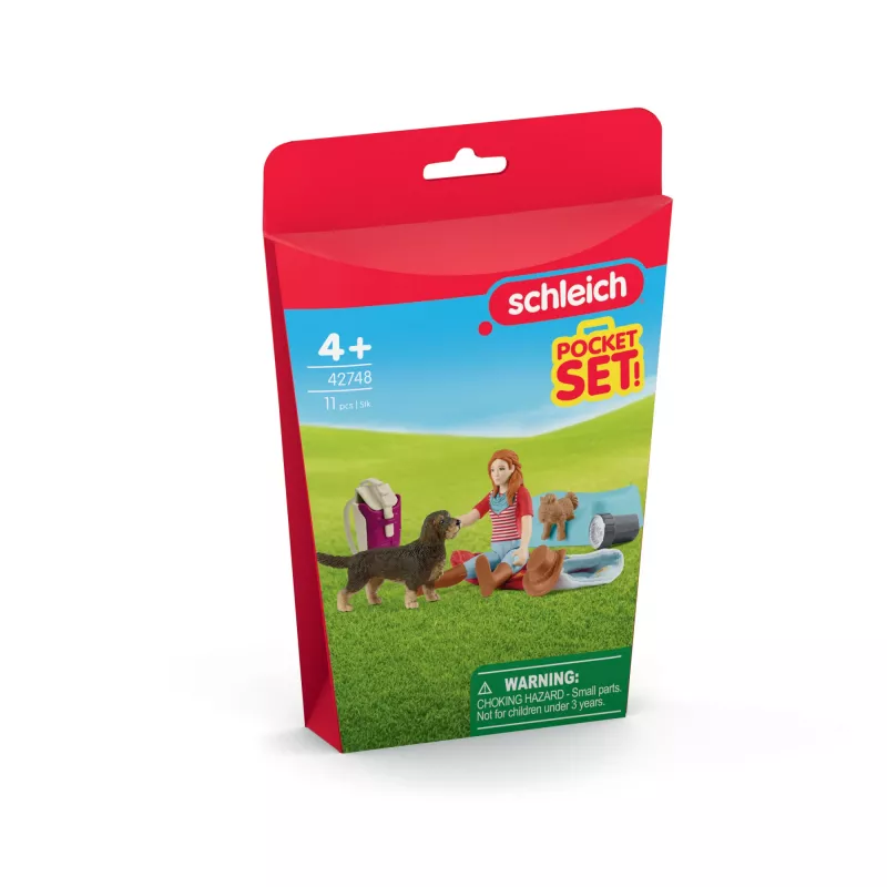 schleich HORSE CLUB miegojimo žaidimų rinkinys su Hannah, gyvūnas, arkliai, kišeniniai rinkiniai, 5 m., įvairiaspalvis