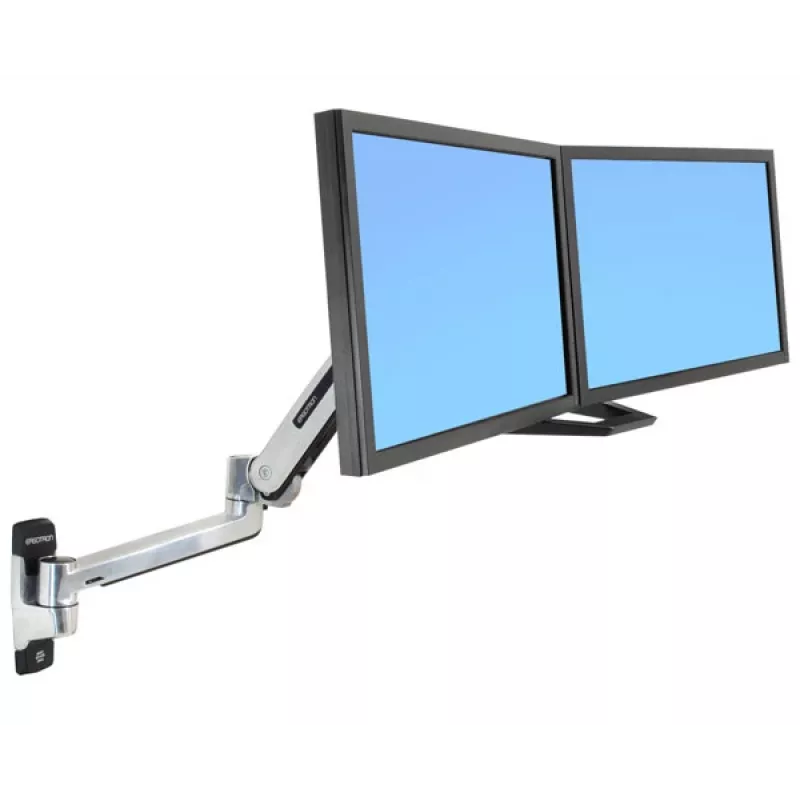 ERGOTRON Lx HD sėdimas-stovimas sieninis laikiklis LCD monitoriaus rankai (poliruotas aliuminis)