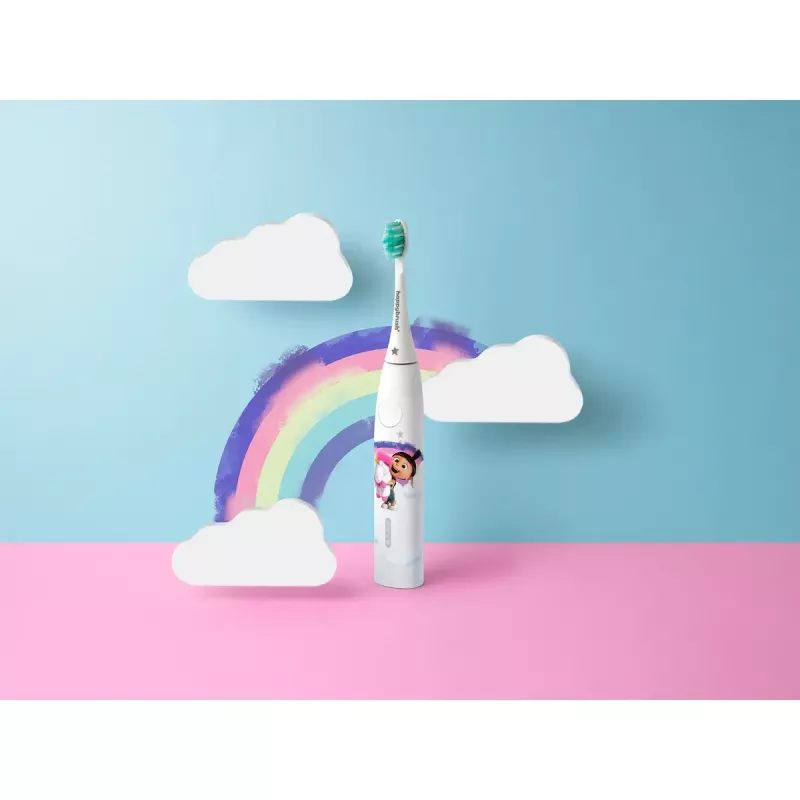 Elektrinis dantų šepetėlis Happybrush ECO VIBE KIDS Agnes + 3 keičiamosios galvutės