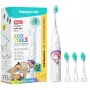 Elektrinis dantų šepetėlis Happybrush ECO VIBE KIDS Agnes + 3 keičiamosios galvutės