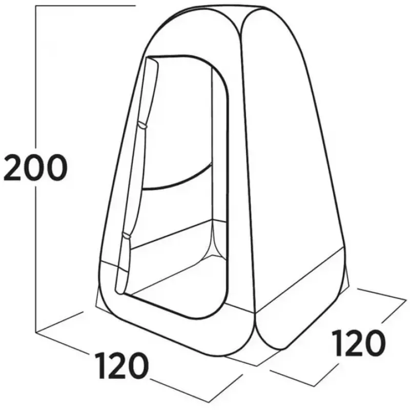 Dušo palapinė Easy Camp Vik Utility Tent pilka 2025, persirengimo pastogė lauko naudojimui