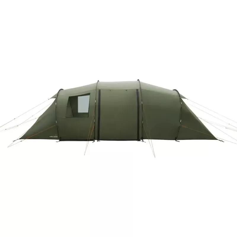 Tunelinis palapinė easy camp Leka Twin 6 Olive Green 2025 — šeimos tunelinis palapinė, 6 asmenų talpa